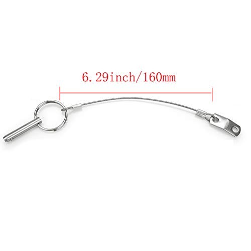 Bimini Top Pins – Diameter 0.25 Inch – Total Length 1.49 Inch – Quick Release