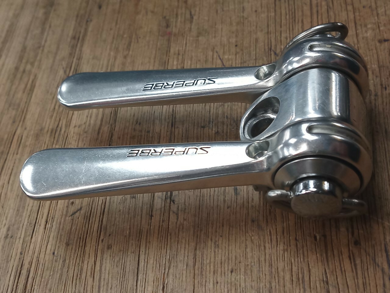 NOS Vintage Suntour SUPERBE PRO Downtube Top Braze On Mount Friction Shifters 