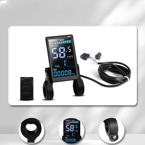 M5 Color LCD E-bike 24V36V48V72V Waterproof/SM Plug for Electric Bicycle Scooter