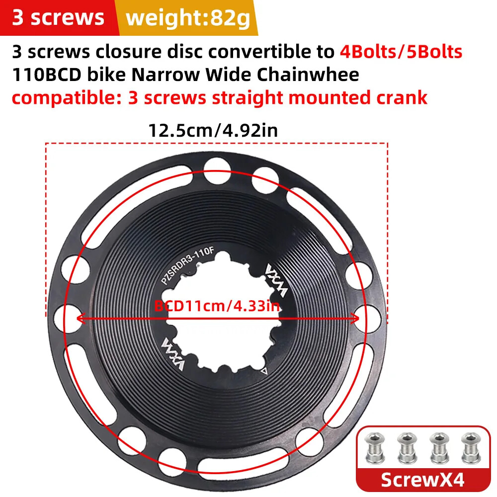 VXM 110BCD Chainring 40T-58T Bicycle Chainwheel 110BCD 4claws Bolt R7000 R8000