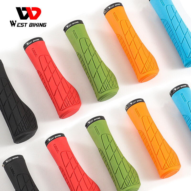 WEST BIKING Bicycle Handlebar Grips Ergonomic Lock-on Rubber Cycling Bike Grips