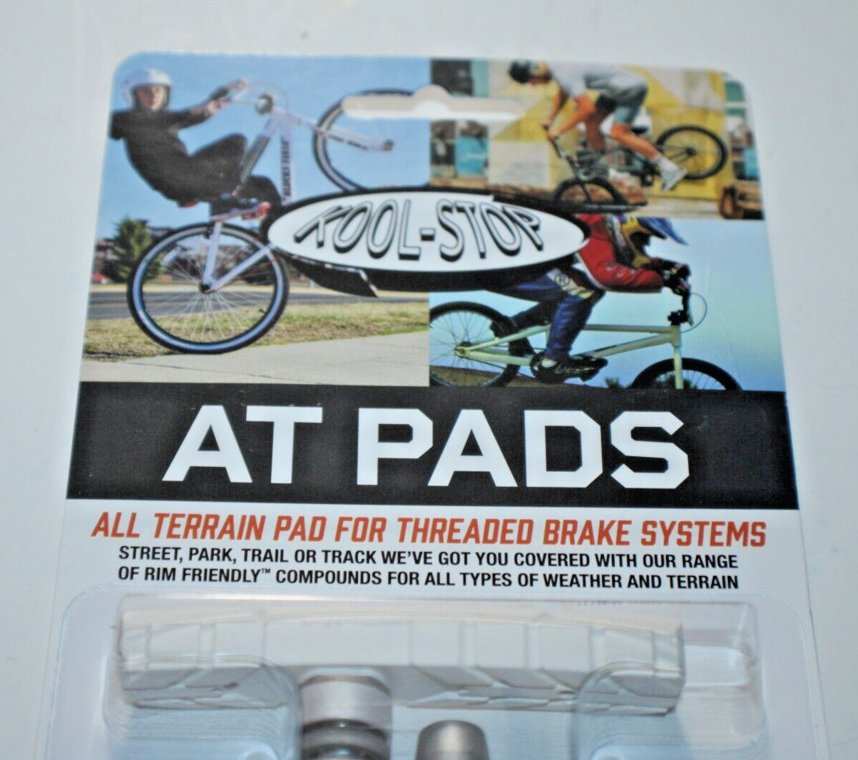 Kool-Stop AT Bike Brake Pad Set Front/Rear White KS-ATW Linear Rim Free Shipping