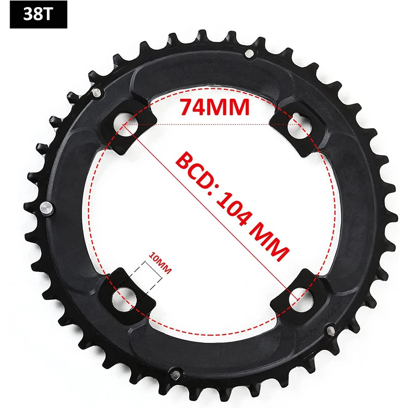 104/64 BCD Bicycle Chainring 22T 24T 26T 32T 38T 42T 44T MTB Chainring 9S 10S Mo
