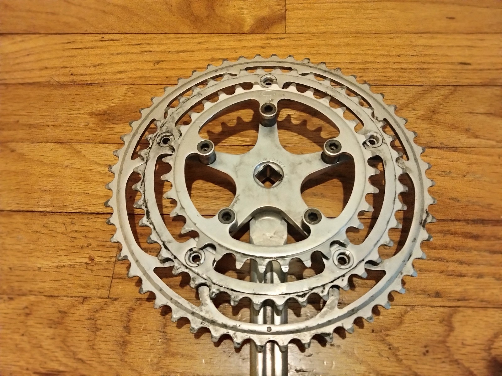 STRONGLIGHT 106 TRIPLE CRANKSET SPIDEL BRANDED 170MM VINTAGE
