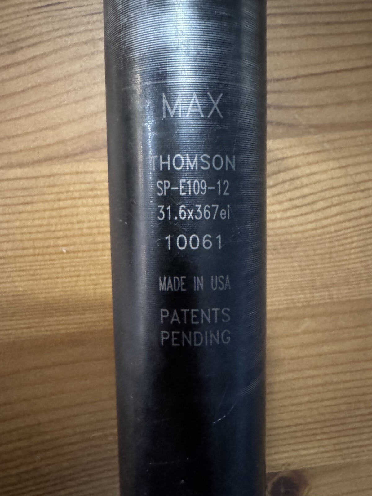 Thompson Elite Straight Seatpost 31.6mm x 367mm Length Black