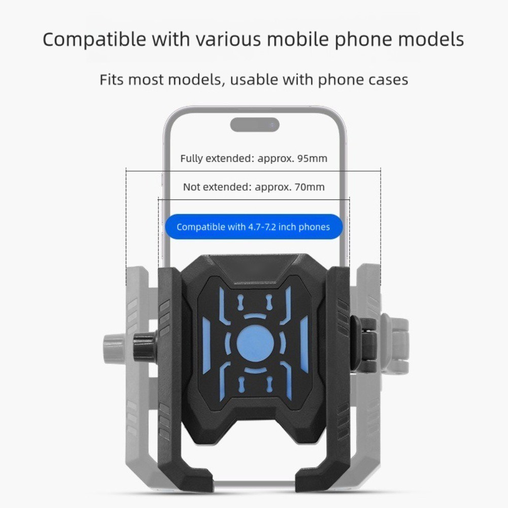 Silicone Phone Holder for Motorcycle Handlebar Mount Fits Most Phone Sizes