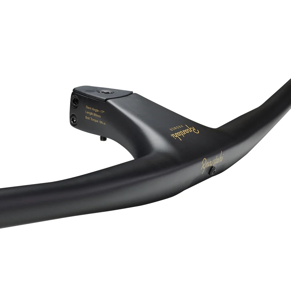 Utralight Full Carbon Fiber MTB Bicycle Integrated Handlebar -17 Degree 740mm