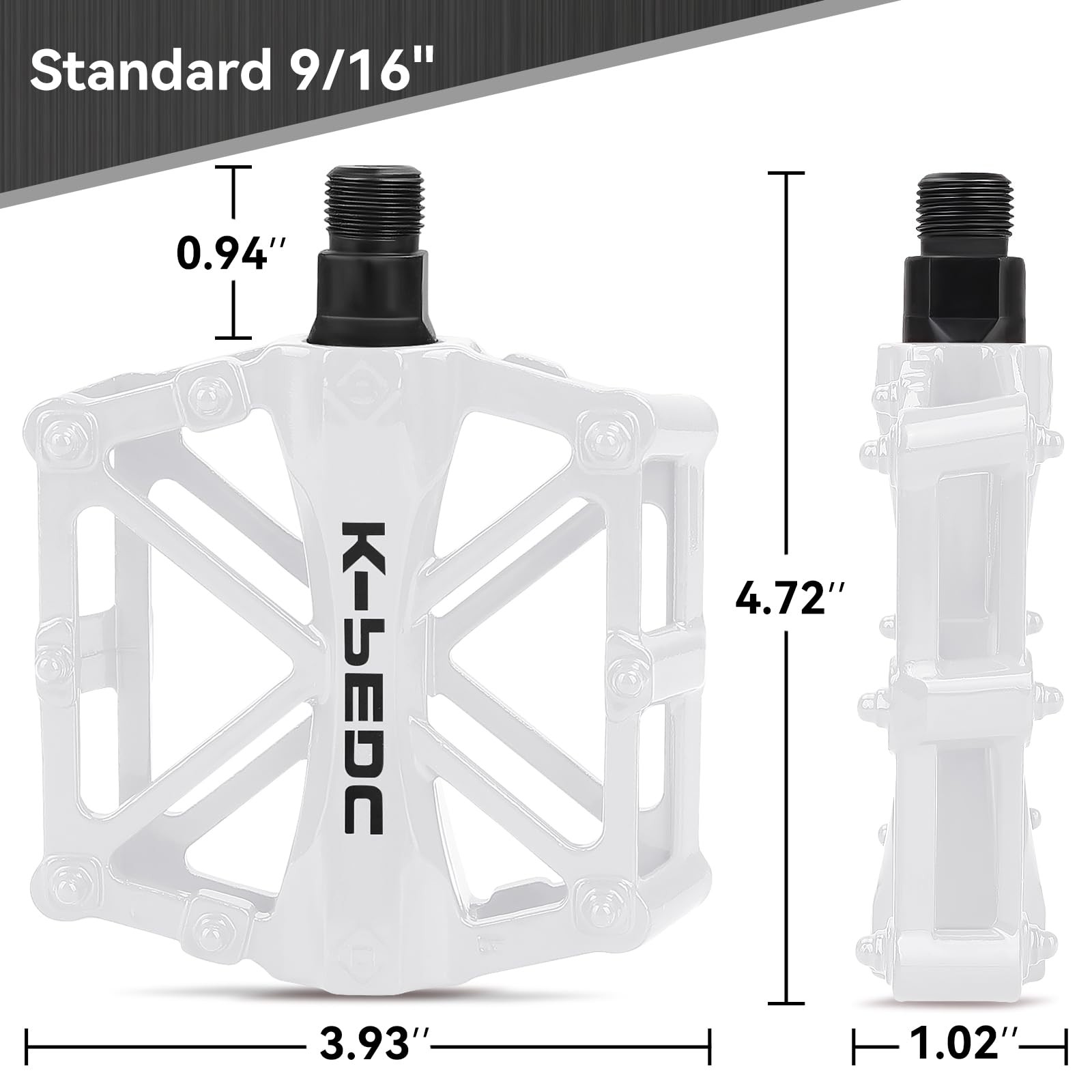 TXJ Sports Bike Pedals 9/16″ Bicycle Pedals Mountain Bike, Aluminium Lightweight