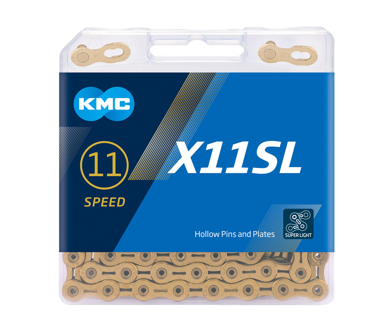 KMC X11SL Gold Ti-N Gravel Road MTB 11-speed Bike Chain 118 Links