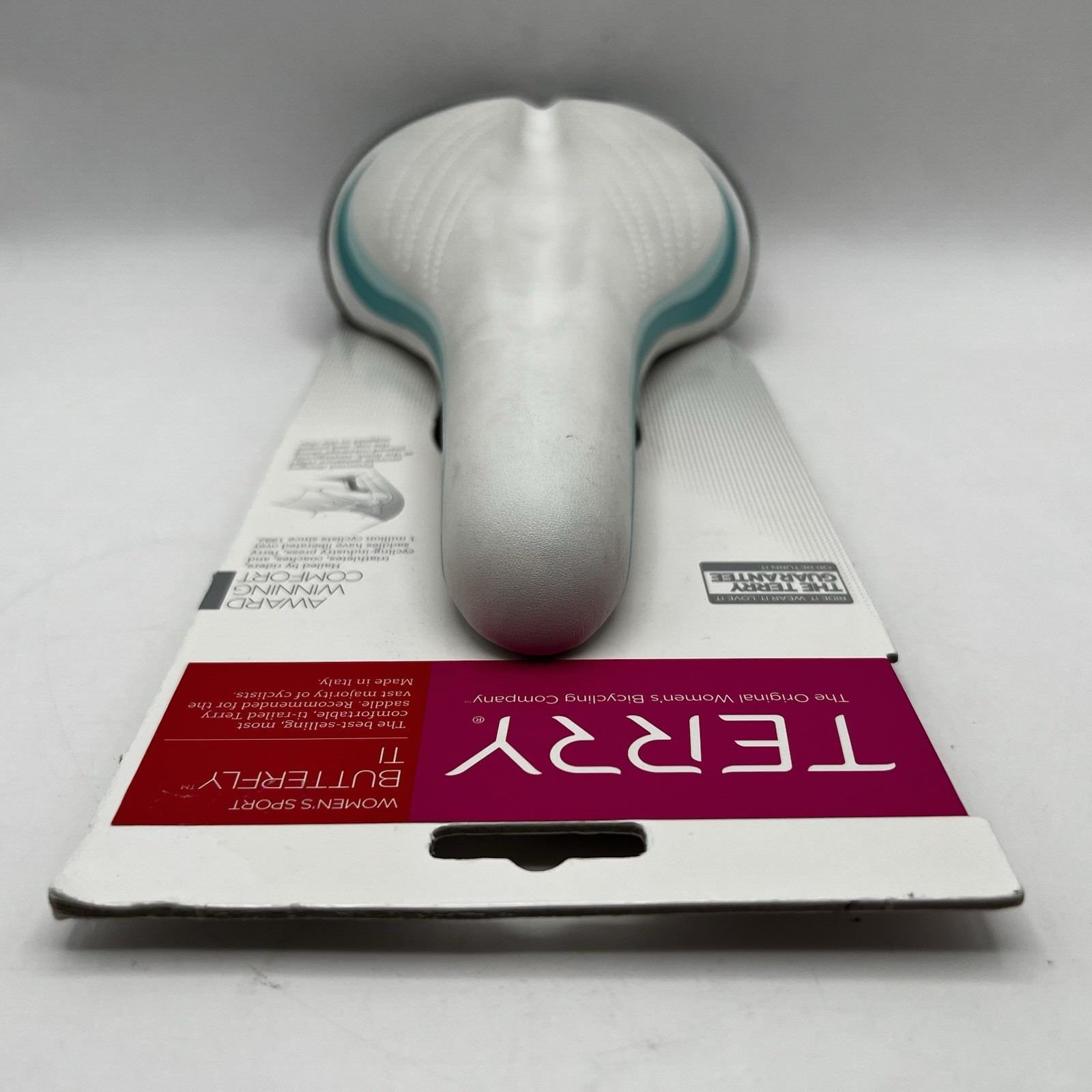 Terry Women’s Butterfly Ti Bike Saddle Seat, Comfortable Center Cutaway, White