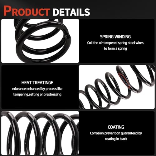 Front Left & Right Suspension Coil Spring 1999-2004 Grand Cherokee 4.0L 4.7L