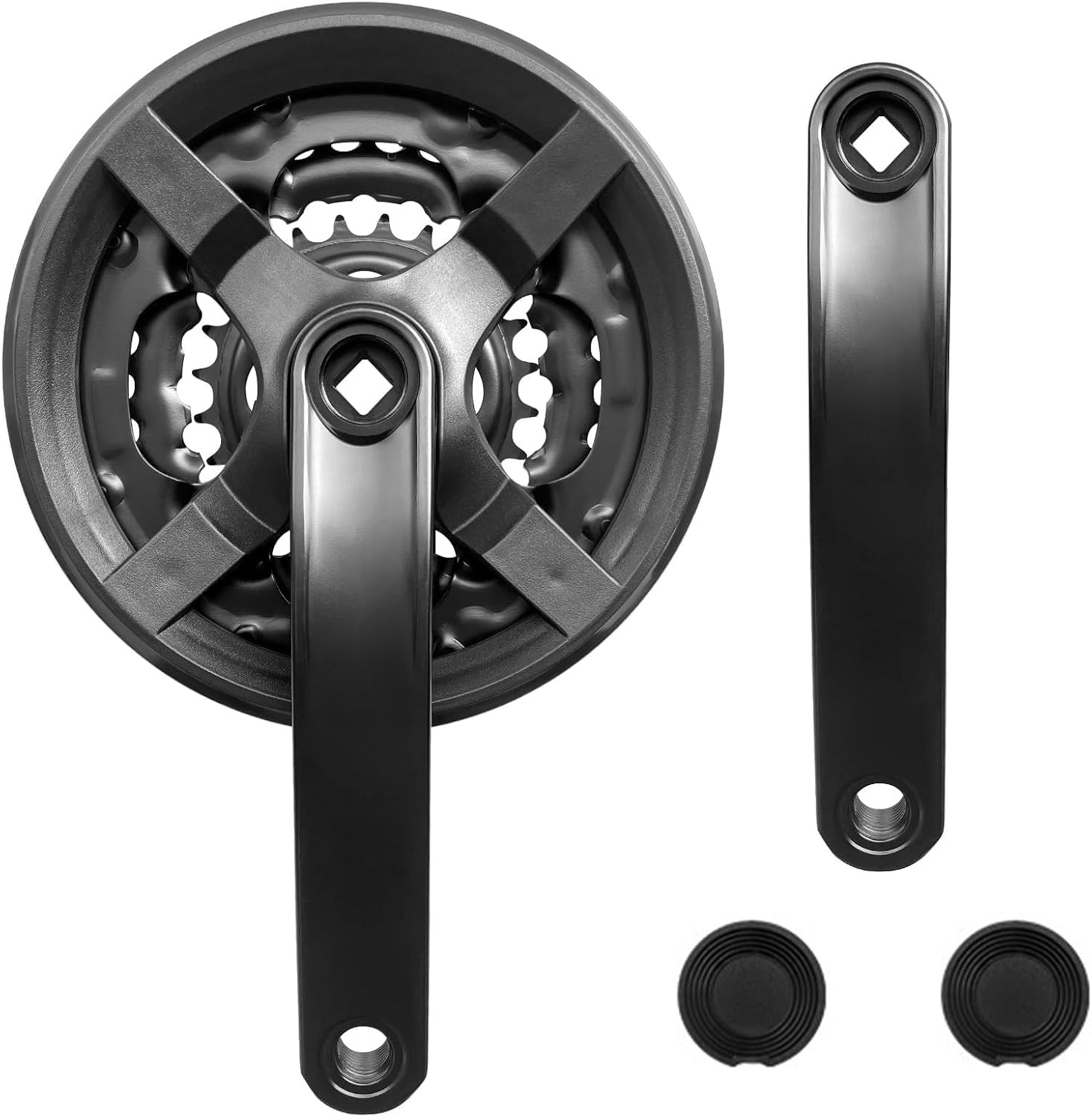 Bike Crankset FC-TY301 42-34-24T for 3×6/7/8Speed Gears FC-TY301, Black-TY301