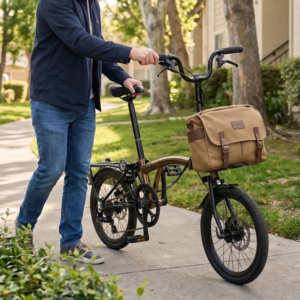 Front Mount Aluminum Rack for Folding Bikes Quick Release No Tools Needed