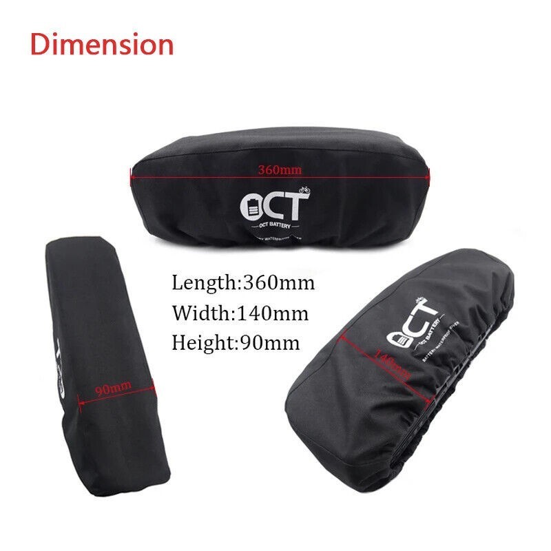 36V 48V 52V 10Ah 12Ah 15Ah 20Ah Ebike Lithium Battery Waterproof Dustproof Bag 1