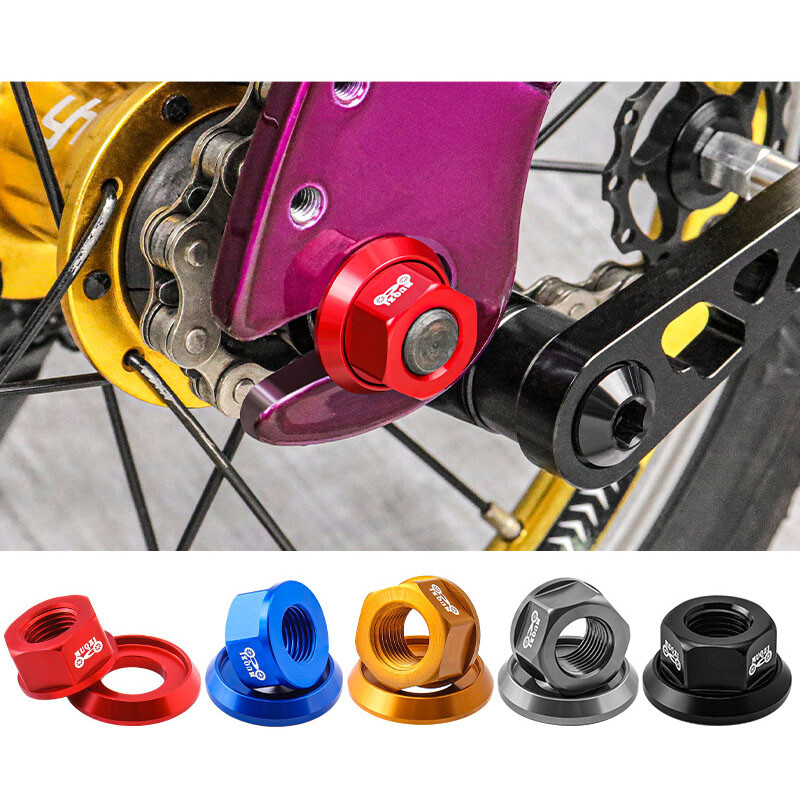 M10 Hub Axle Nut 3/8 Bicycle Wheel Axle Screw 7075 Aluminum Alloy Hub Bolts