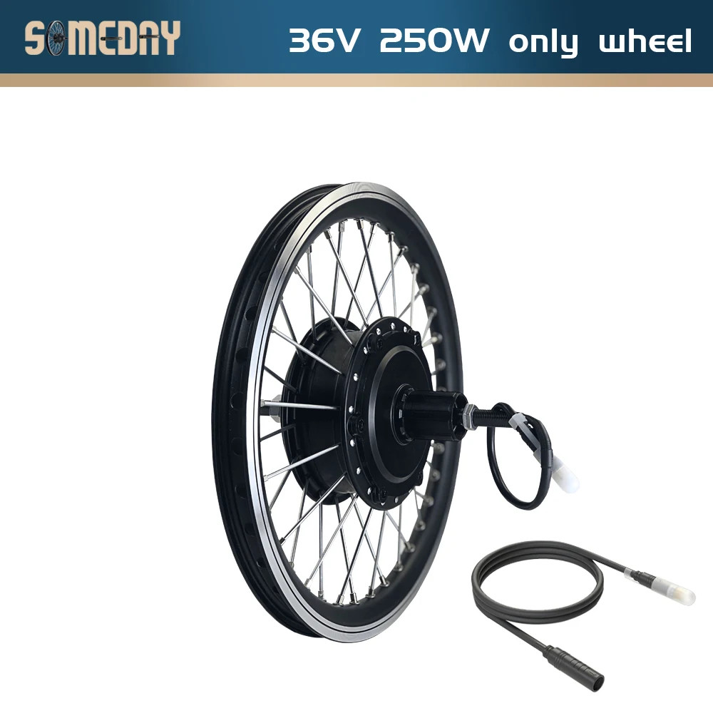 36V 48V 250W E-bike Conversion Kit Brushless Rear Cassette Hub Motor Wheel