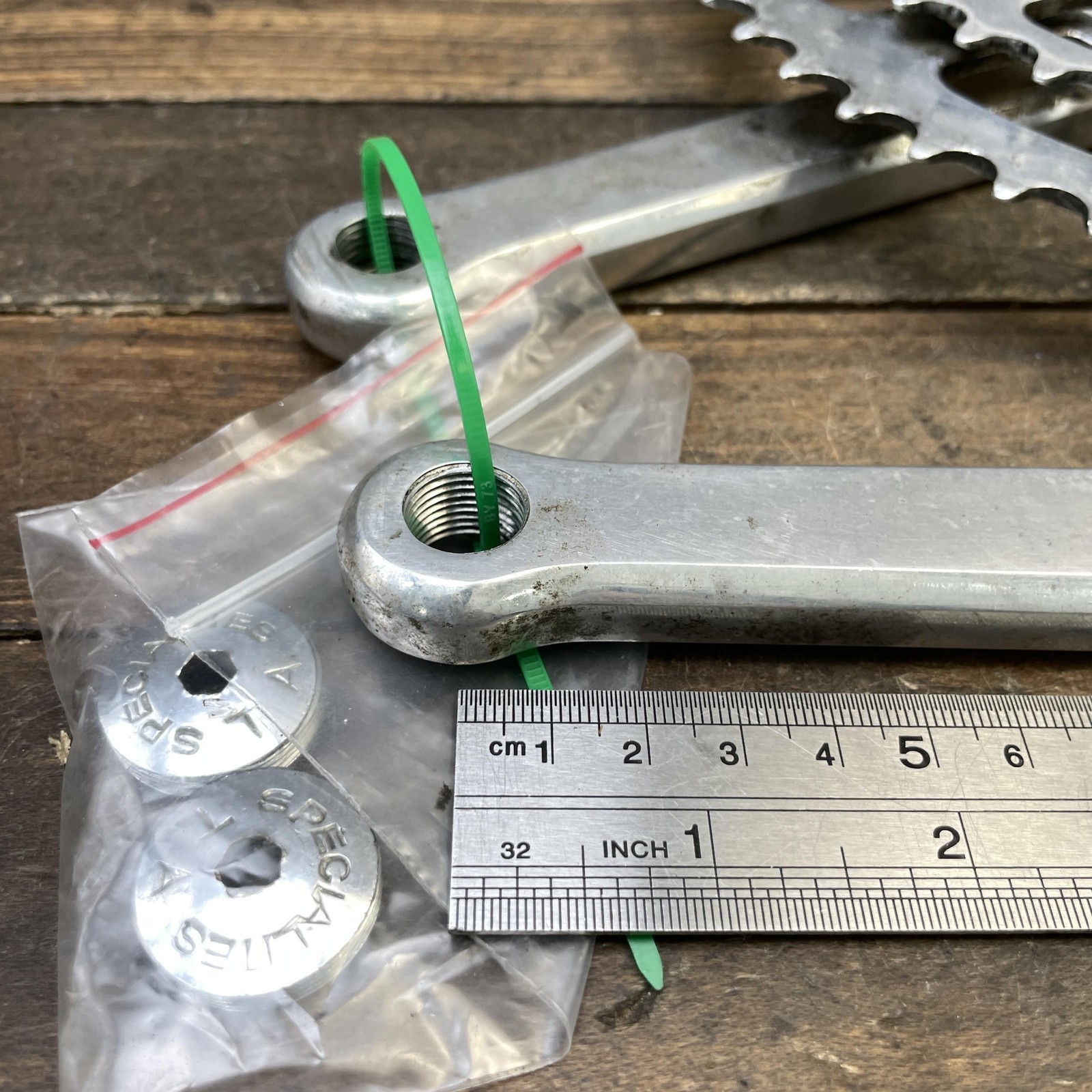 Vintage Specialites TA Professional Crankset 170mm Double 52/42t Caps 3 Arm