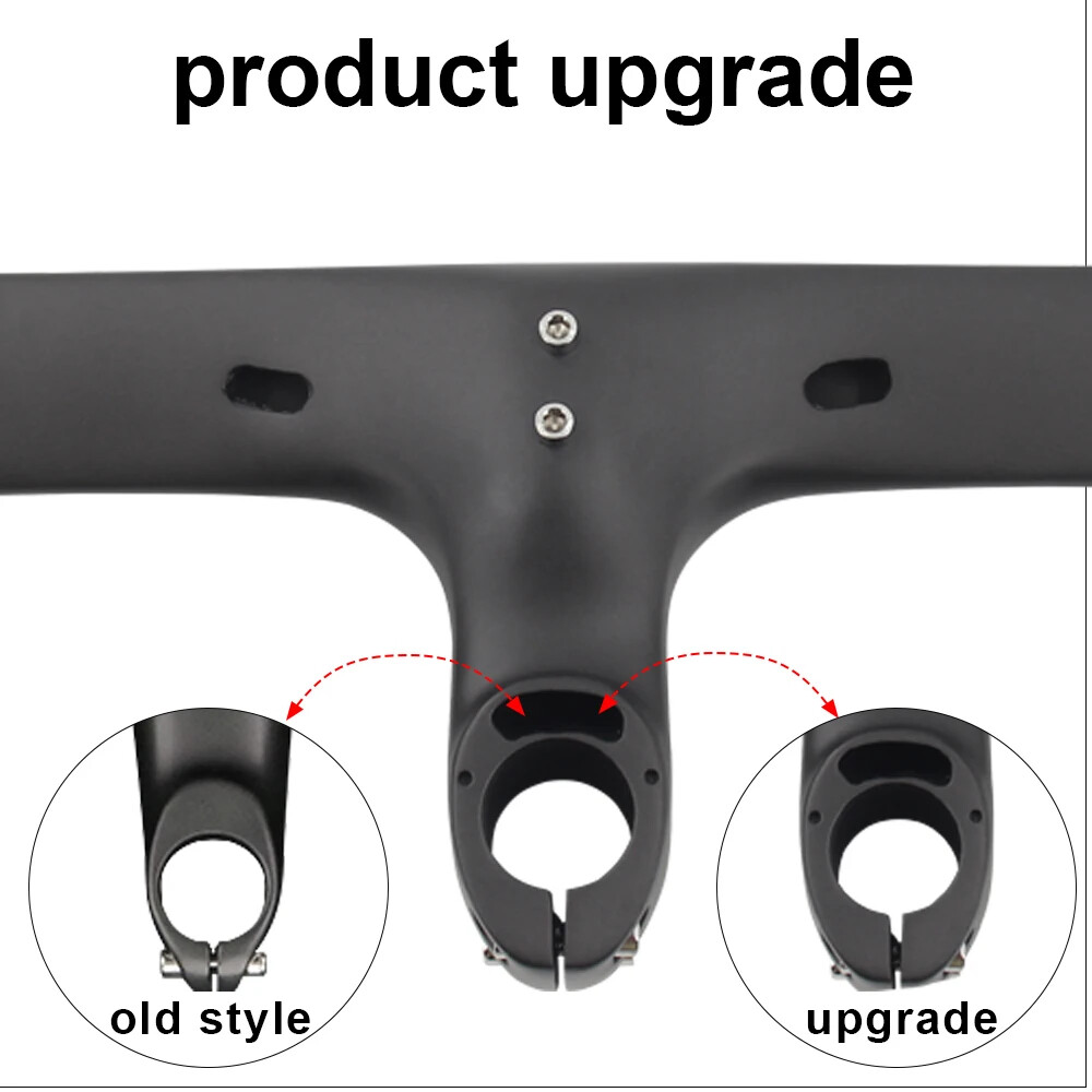 400/420/440mm Carbon Road Racing Bike Integrated Handlebar 1-1/8″ Drop Bar