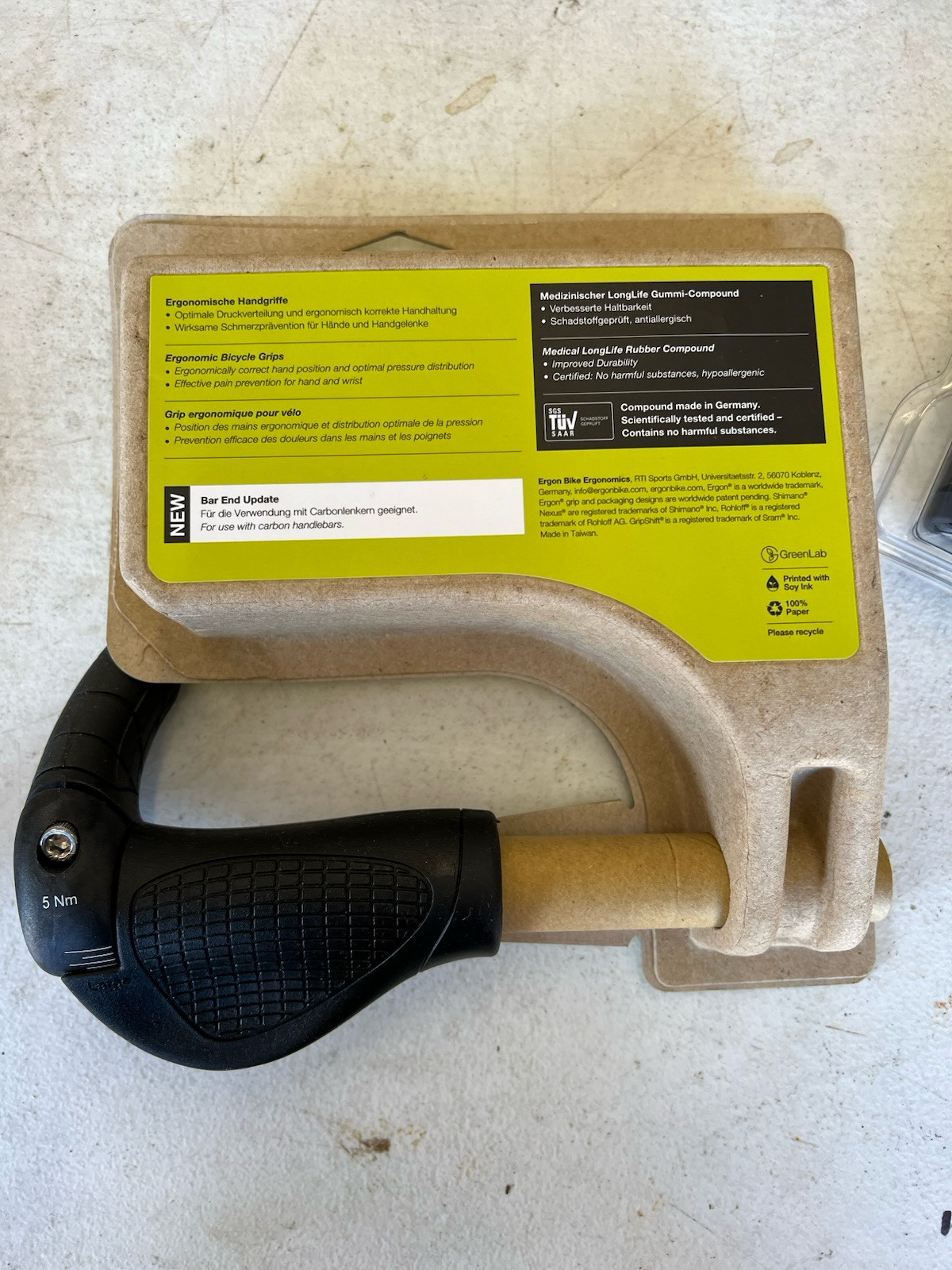 ERGON GP2-L Ergonomic Grips w/ Bar End Mountain Hybrid Comfort Trekking Large