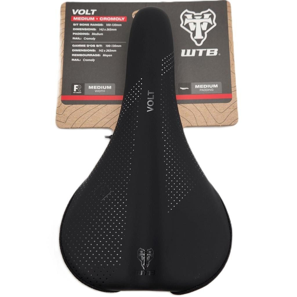 WTB Volt Medium Bicycle Saddle Unisex Seat – Chromoly Rails 142mm x 265mm Black