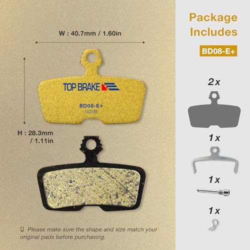 Disc Bike Brake Pads Compatible with SRAM Code R Gold (eMTB) – 1 Pair – w/PIN