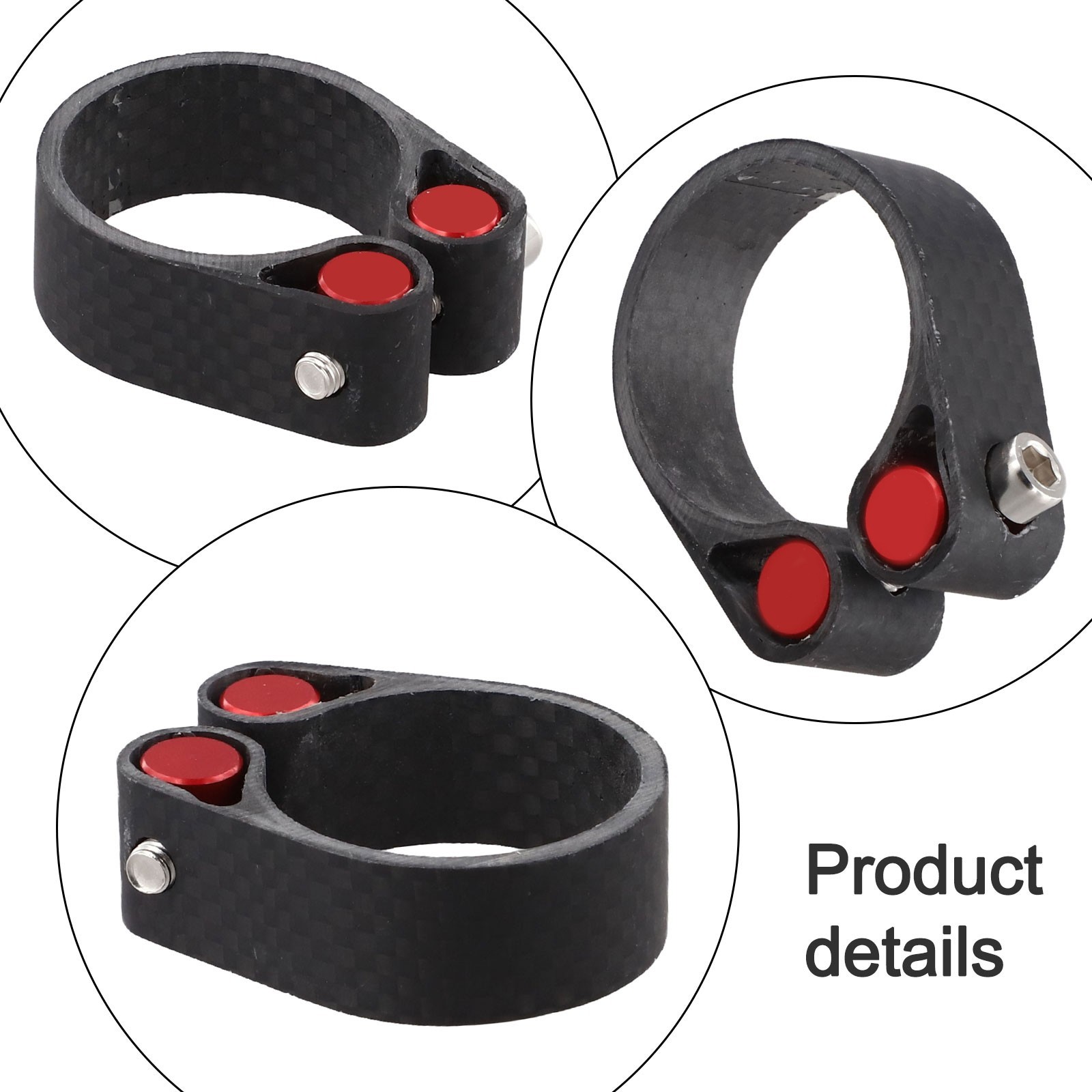 Carbon Fiber Seatpost Clamp Lock Buckle for Road and Mountain Bike Seat Tubes
