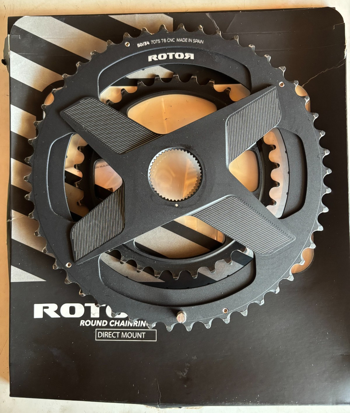 Moderate Use! Rotor Round 50/34t OCP Direct Mount 11/12-Speed Chainring Set 177g