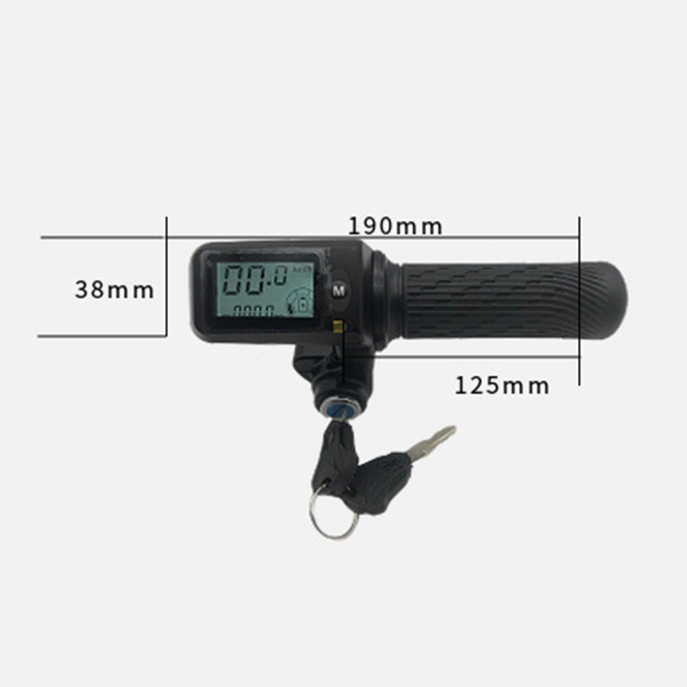 Throttle Grip Set For EBike With Larger LCD Display 36V 48V 60V 6 Pin 8 Pin
