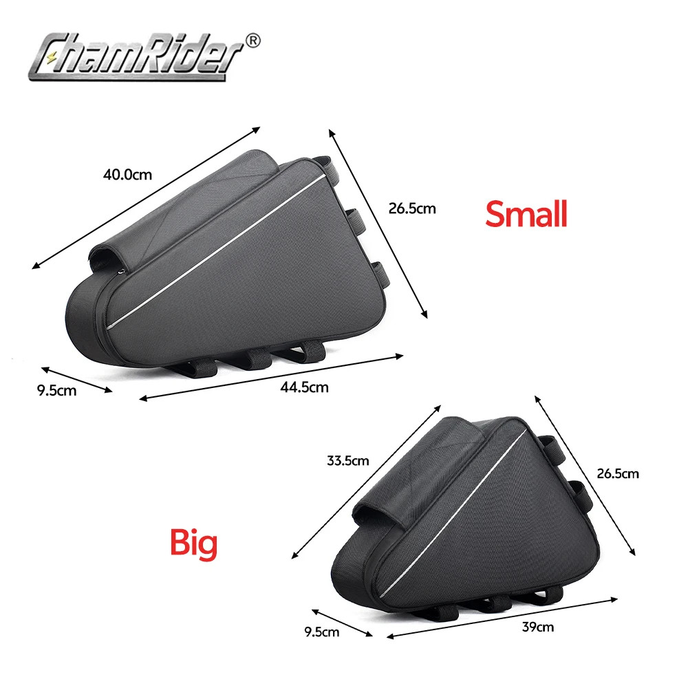 36V 48V 60V 72V E-BIKE Electric Bicycle Triangle Battery Bag Black Bicycle Frame