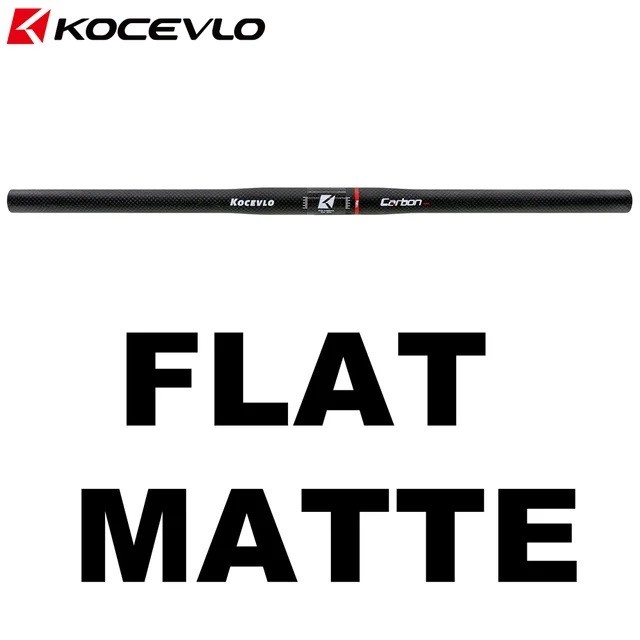 KOCEVLO Carbon Bike Handlebar 25.4mm BMX Folding Bike Flat Riser U Bar