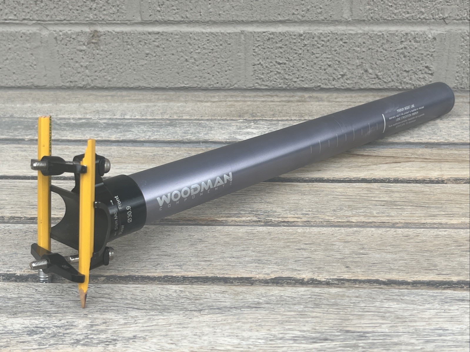 Vintage Woodman Components SL Plus Seatpost 30.9 x 390mm – Gray
