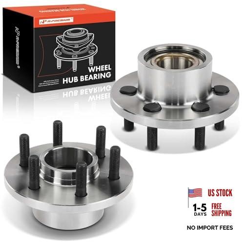 2 x Front Wheel Bearing and Hub Assembly with 6-Lug 2Pc For RWD 2-Wheel ABS