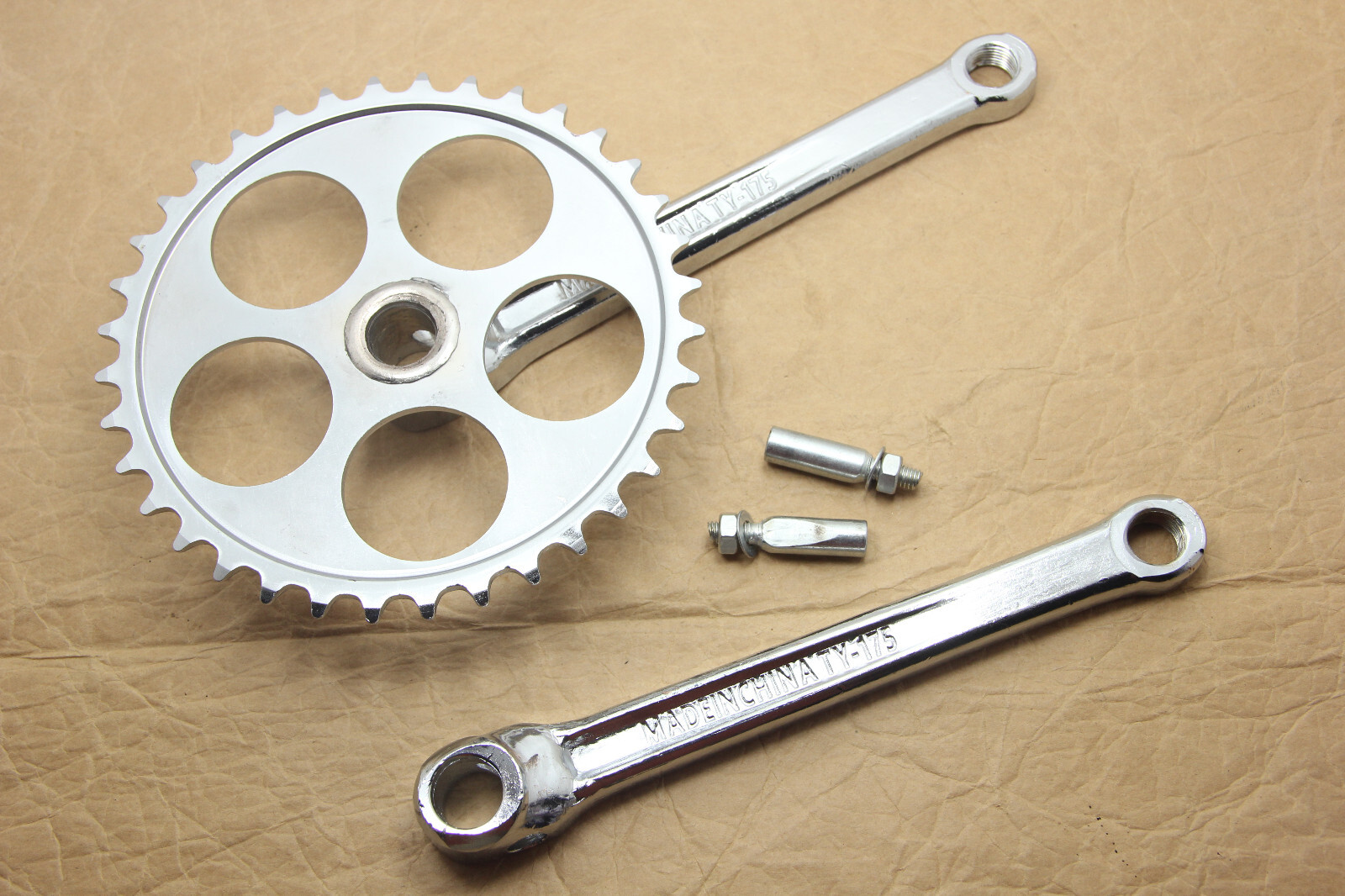 Vintage Crank Cotter Pins Bike Bicycle Steel Crankset Chainset 36T 170mm