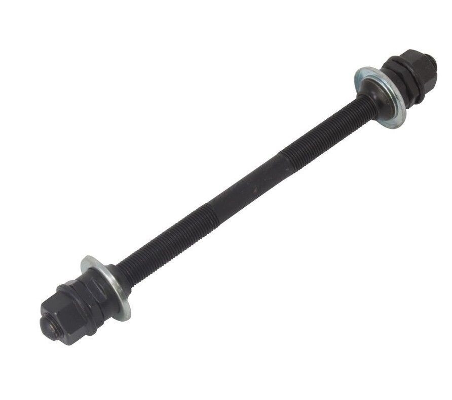 Bicycle Steel Rear Hub Axle 3/8″ 175mm Long Black