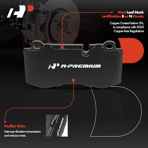 Front Ceramic Brake Pads Set Compatible with Mercedes-Benz Models – W221