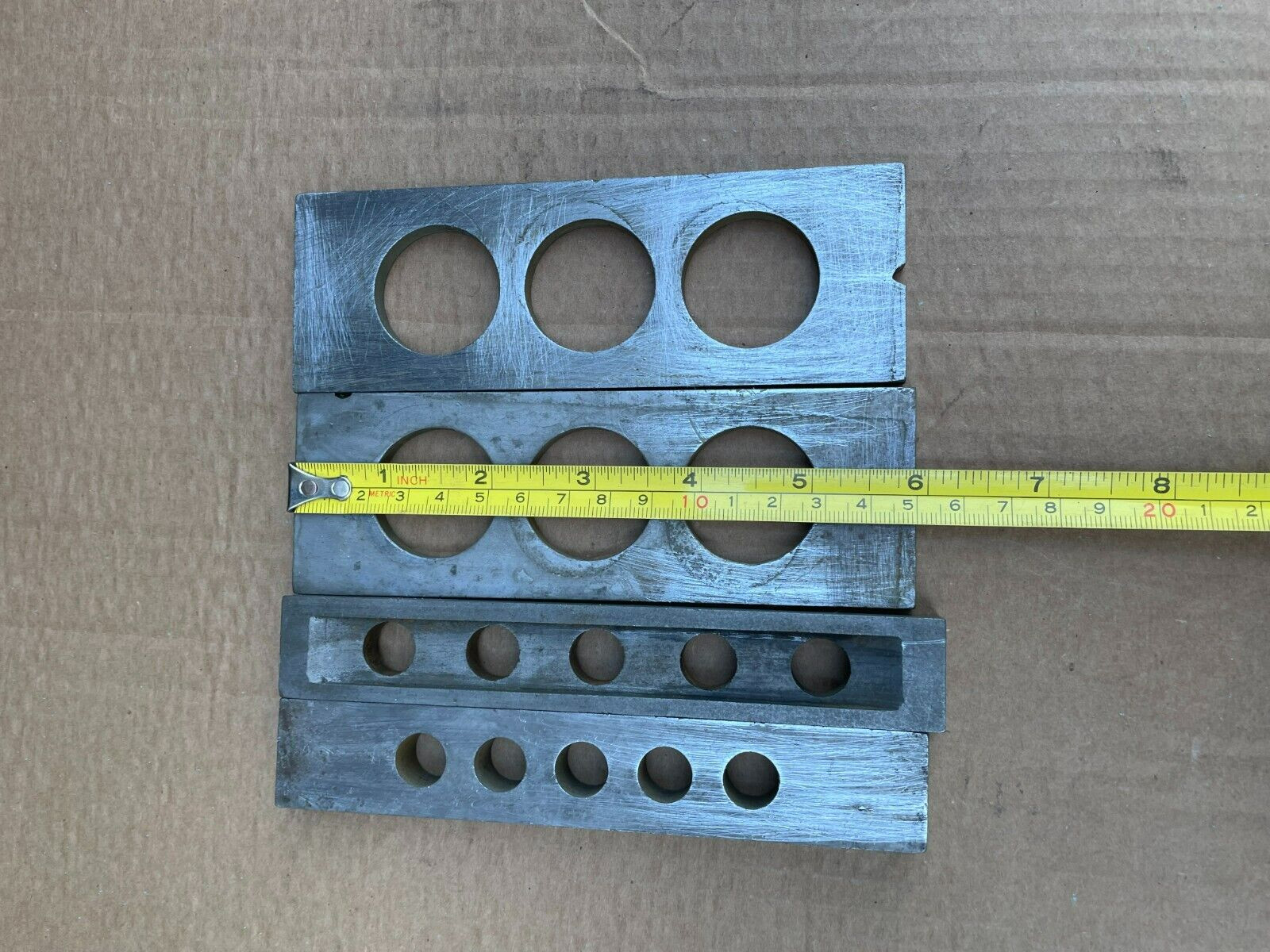 Precision Steel Flat Bar, 2 Bars w/ 6 Holes , & 2 Bars w/ 3 Holes Each(4 PK)