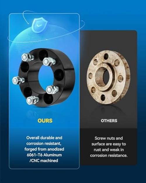 5×114.3mm to 5x100mm Wheel Adapters 1 inch Compatible with RAV4, 5 Lug