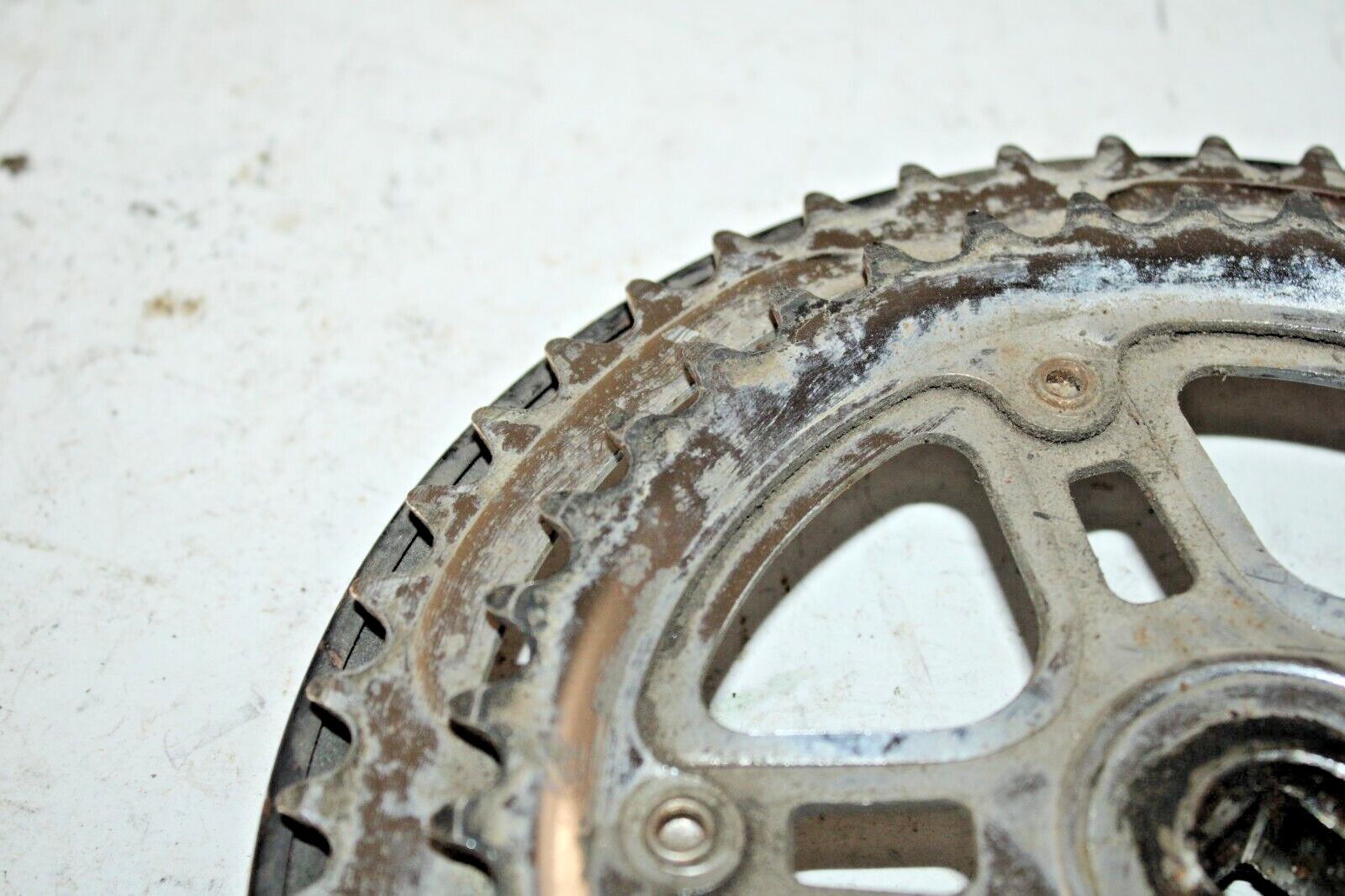 Vintatge Drive Crank Arm Silver 170mm 48/40T BCD112 Steel Touring USA Shipper