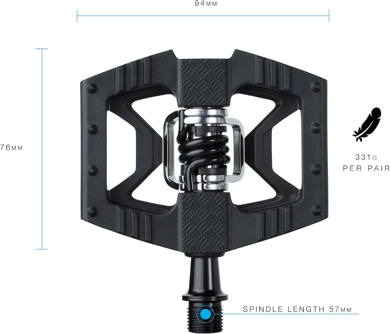 Double Shot MTB Hybrid Pedals – Durable, Hybrid Bike Pedals