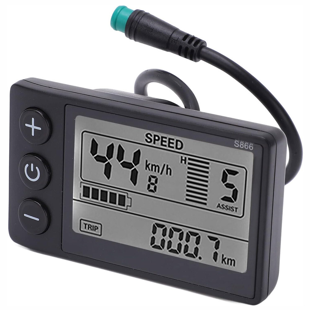 For E-bike Lcd Display 24V/36V/48V Mini E-Bicycle Electric Bike Speed Meter 2024
