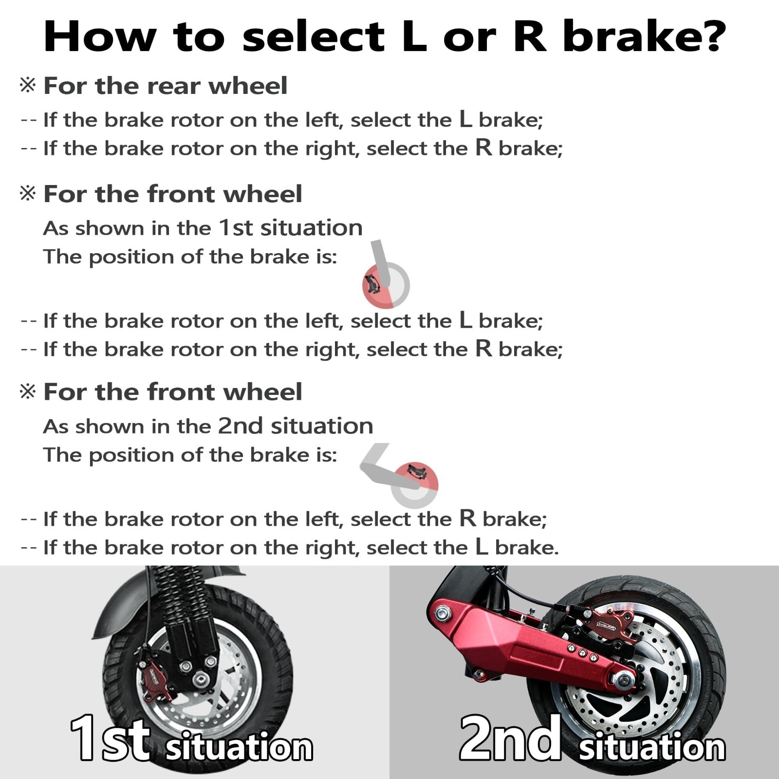 Electric Scooter Hydraulic Disc Brake Set – 2-PIN Power-Off Brake Kit for E-Scoo