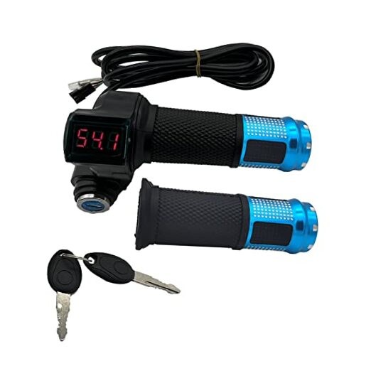 1 Pair EBike Throttle Grip, Universal Electric Bicycle Scooter Twist Blue