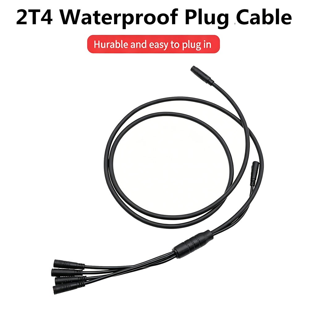 E-bike 150cm 2T4 Extension Cable 9Pin Controller Adapter Cable Waterproof Plug