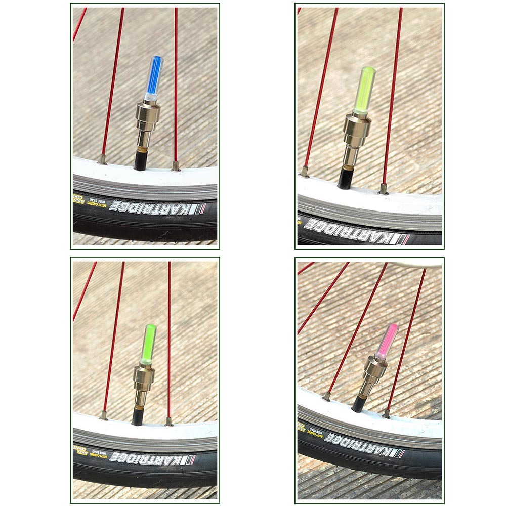 1 INDIVIDUAL LED CAP bike valve stem flashing Light Bicycle Wheel Tire Tyre Car