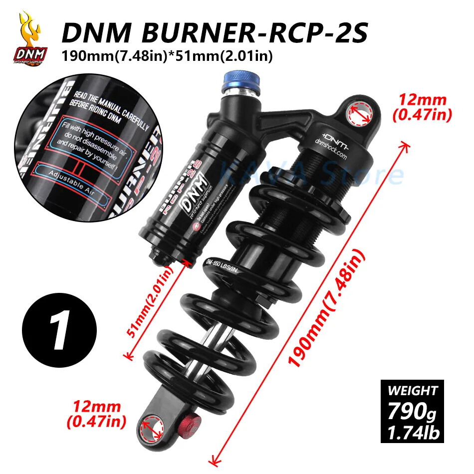 MTB Bike Downhill DH Rear Shock 190mm 200m 220mm 240mm 550 Lbs New Model Type