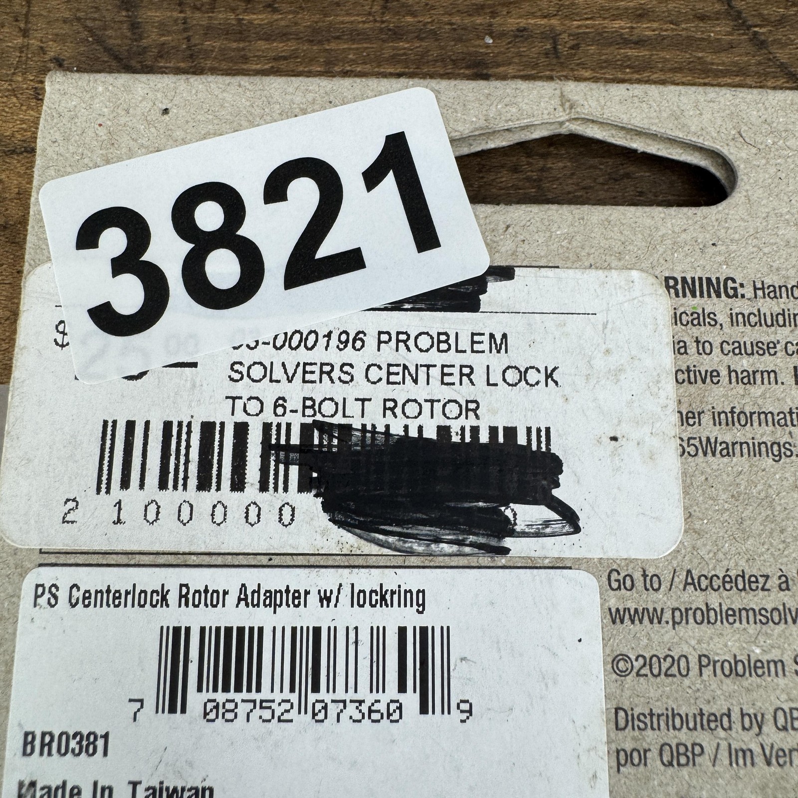 Problem Solvers Centerlock Rotor Adapter 6-Bolt Black 60g Disc Bike Part