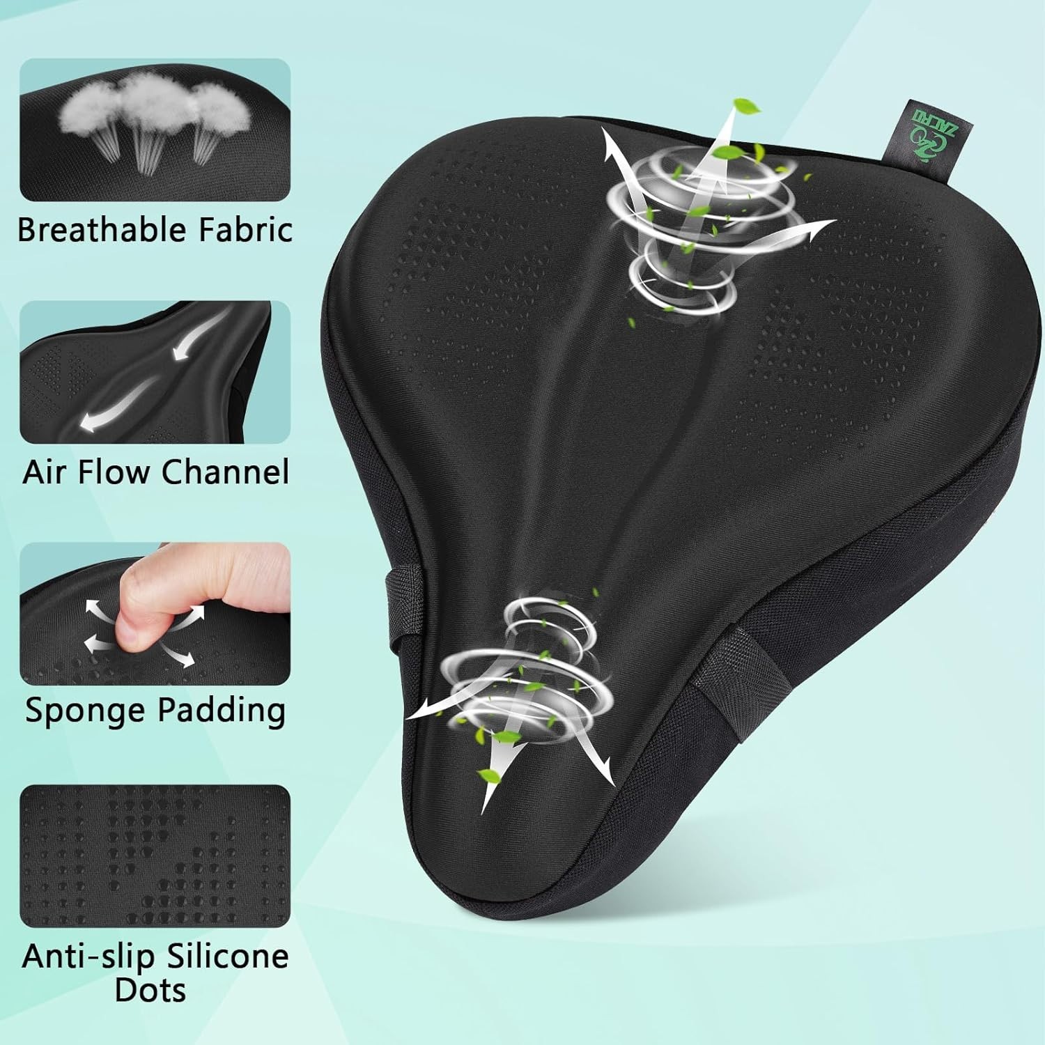 Luxurious Gel Bike Seat Cushion for Ultimate Comfort – Fits Peloton & Road Bikes