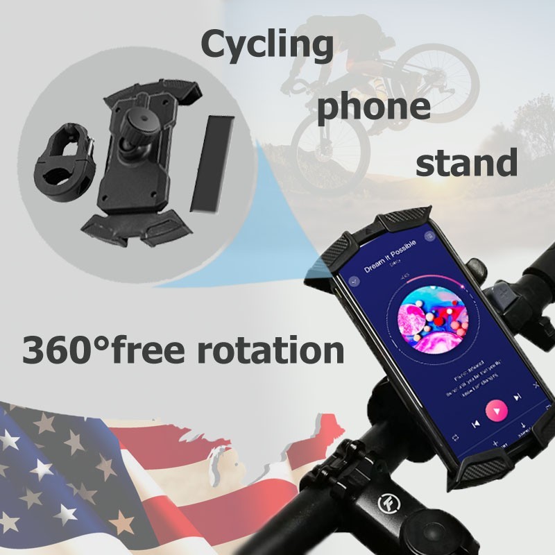 360° Bicycle Bike Phone Anti-Shake Bike Phone Holder Handlebar Mount