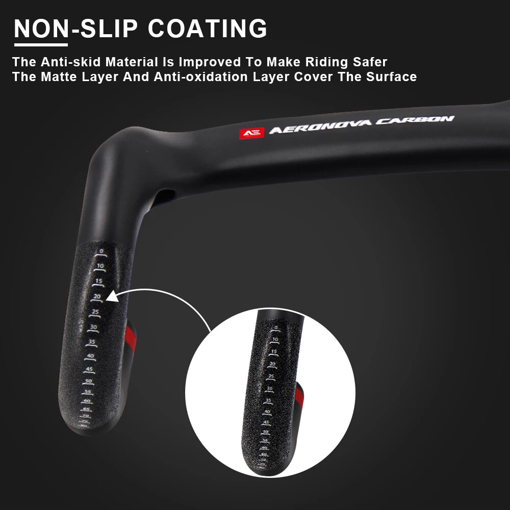 Carbon Gravel Road Bike Integrated Handlebar 400/420/440mm Full Inner Routing