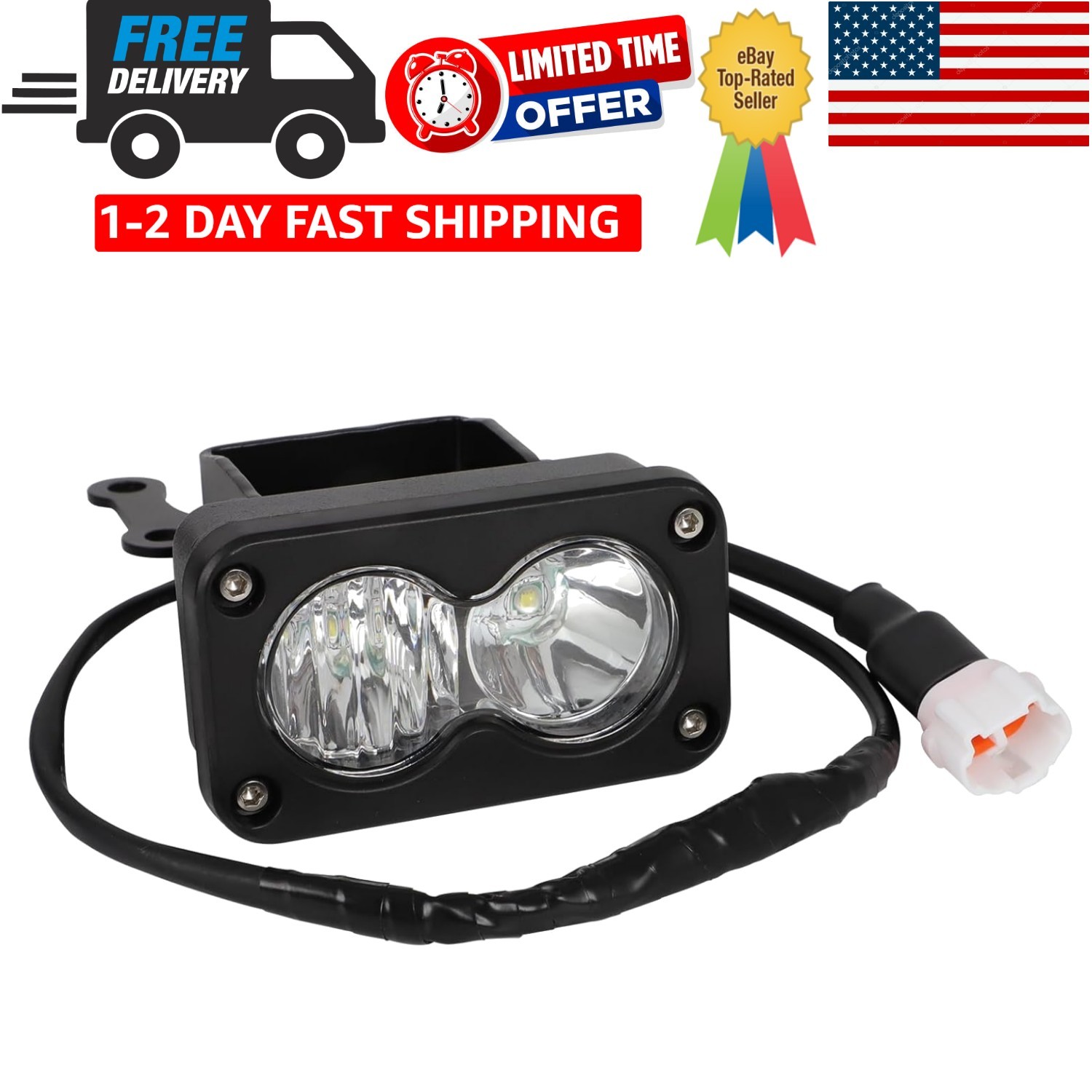 Headlight Kit for Sur-Ron Segway X260, Clear White 6000-6500K Spot/Flood Ligh…